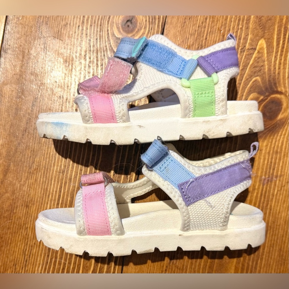 Oshkosh B'Gosh Multicolor Adjustable Toddler Sandals Size 10 - Picture 5 of 8